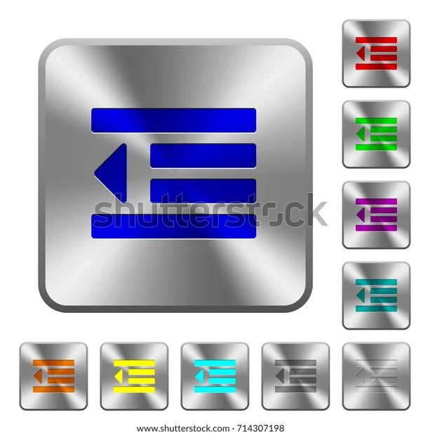 Decrease Text Indentation Engraved Icons On Stock Vector Royalty Free - Abstract Illustrations - Modern Ultra HD Collection