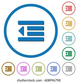 Decrease Text Indentation Round Color Beveled Stock Vector Royalty - Best City Photos in Ultra HD