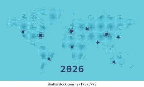 195 275 Circle World Map Royalty Free Images Stock Photos Pictures Dotted Vector World Map Pointers 260nw 2719395993 