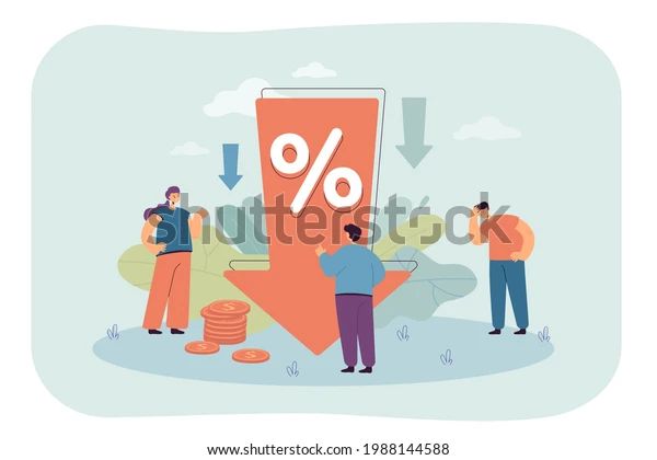 Down Arrow Percentage Decrease Characters Upset Stock Vector Royalty - Dark Wallpaper Collection - Desktop Quality