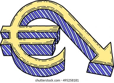 Euro Price Increase Decrease Arrows Vector Stock Vector Royalty Free - Premium Space Background Gallery - Mobile