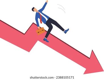 Fall Down Chart Finance Crisis Business Problem Vector Image - Light Patterns - Premium Retina Collection