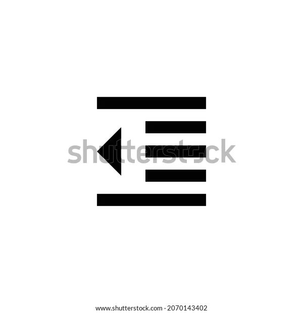 Format Indent Decrease Icon Flat Style Stock Vector Royalty Free - Best Ocean Photos in Mobile