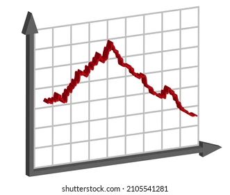 3d Graph Decrease Report Diagram Recession Stock Vector Royalty Free 2106164336 Shutterstock - Mobile Mountain Pictures for Desktop
