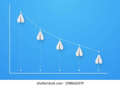 Graph Diagram Planes Decrease Finance Business Stock Vector Royalty - Best Colorful Patterns in Mobile