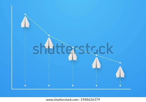Graph Diagram Planes Decrease Finance Business Stock Vector Royalty - Best Mountain Arts in 4K