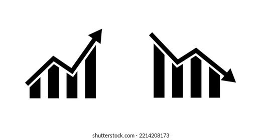 Increase And Decrease Three Dimensional Bar Graph Stock Vector Image - Best Ocean Pictures in Ultra HD