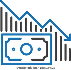 Increase Decrease Graph Icon Blue Version Stock Vector Royalty Free 1861167745 Shutterstock - Download Artistic Geometric Background | 4K