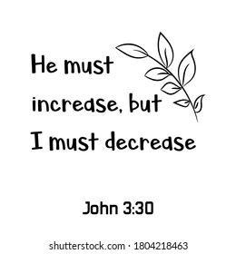 He Must Increase Must Decrease Bible Stock Vector Royalty Free - Ultra HD Minimal Wallpapers for Desktop