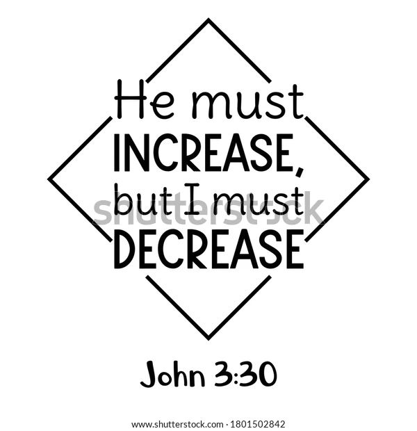 He Must Increase But I Must Decrease Bible Verse - Download Elegant Dark Design | Mobile