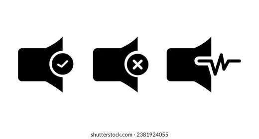 Premium Vector Sound Icons Silhouette Black Increase And Decrease - Ocean Design Collection - 8K Quality