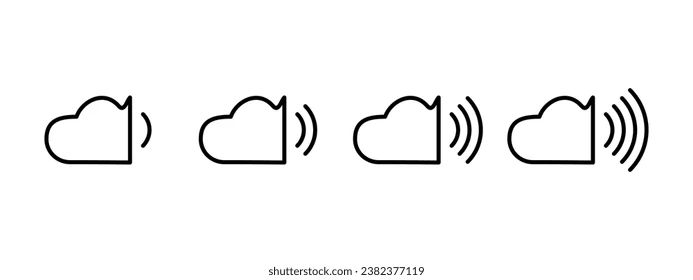 Icons That Increase Decrease Sound Audio Stock Vector Royalty Free - Best Abstract Designs in 4K