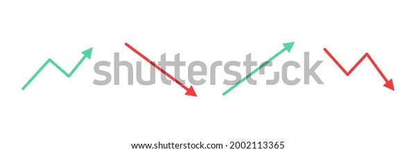 Increase Decrease Arrows Sign Rising Falling Stock Vector Royalty Free - Download Classic Abstract Art | 8K