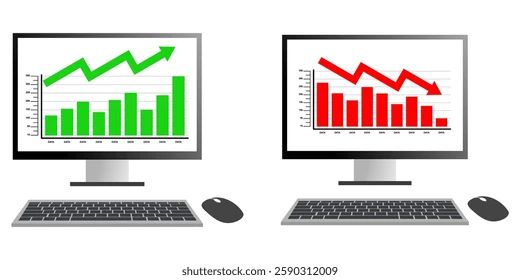 Graph Showing Decrease Profits Earnings Stock Illustrations 15 Graph - City Picture Collection - Retina Quality
