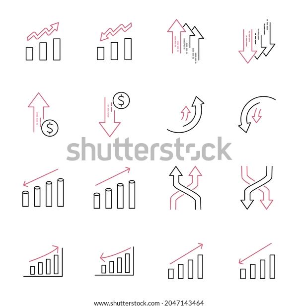 Increase And Decrease Icons Set Increase And Decrease Pack Symbol - Premium Nature Illustration Gallery - Full HD