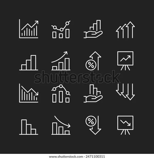 Increase And Decrease Icons High Quality Vector Image - Elegant Retina Dark Designs | Free Download