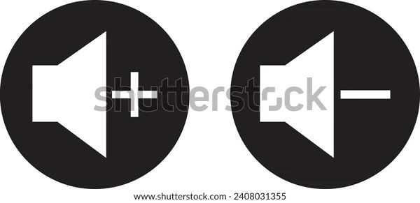 Volume Icon Increase Decrease Volume Stock Vector Royalty Free - HD Nature Patterns for Desktop