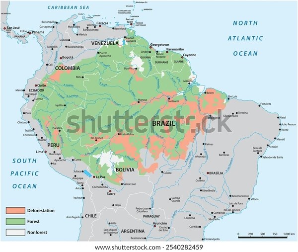 Amazon River Location On World Map Map Condition Amazon Rainforest 600w 2540282459 