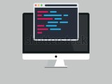 Software Development Programming Coding Code Editor Stock Vector