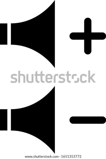 Volume Icon Increase Decrease Volume Stock Vector Royalty Free - Mobile Colorful Designs for Desktop