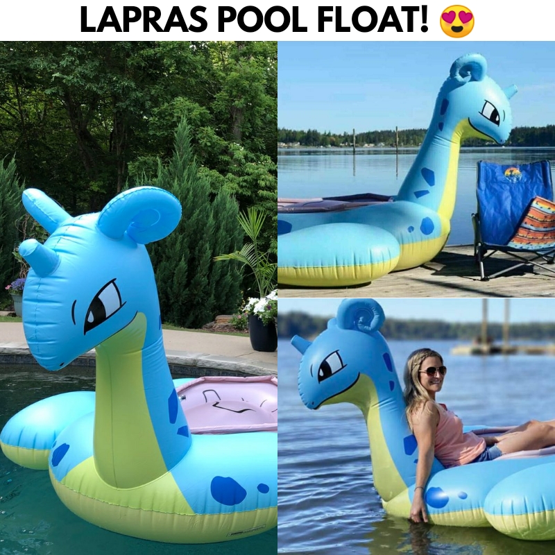 Now you can, with this amazing inflatable pool float! Lapras Pool Float Shut Up And Take My Money