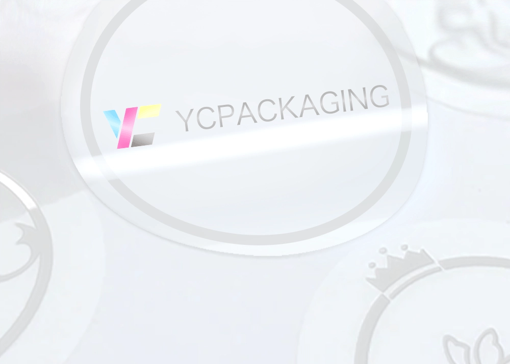 Clear transparent PVC label for product packaging, premium see-through sticker