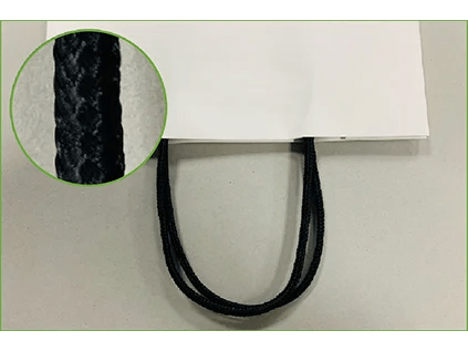 PP rope handle with paper core, combining strength and comfort, ideal for premium and reusable paper bags.