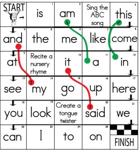 sight word game board games