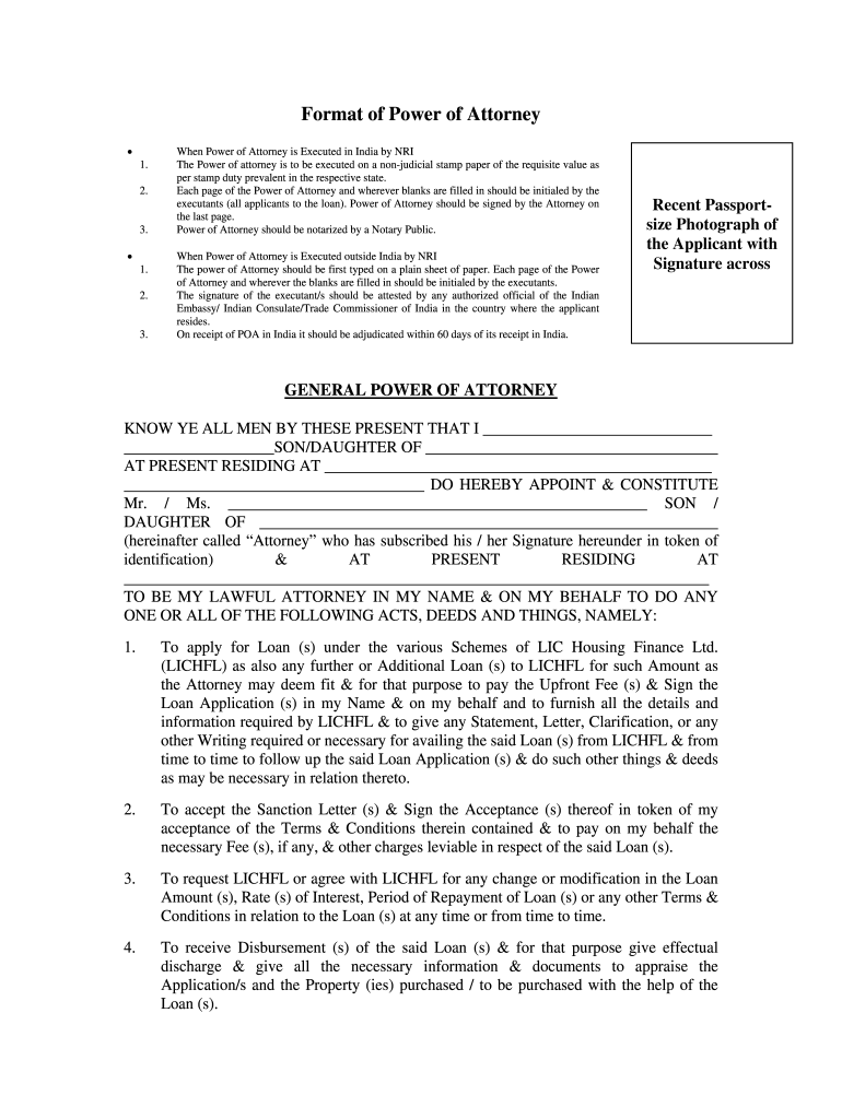 Lic Power Of Attorney Filled Sample Fill Out And Sign Printable Pdf Template Signnow