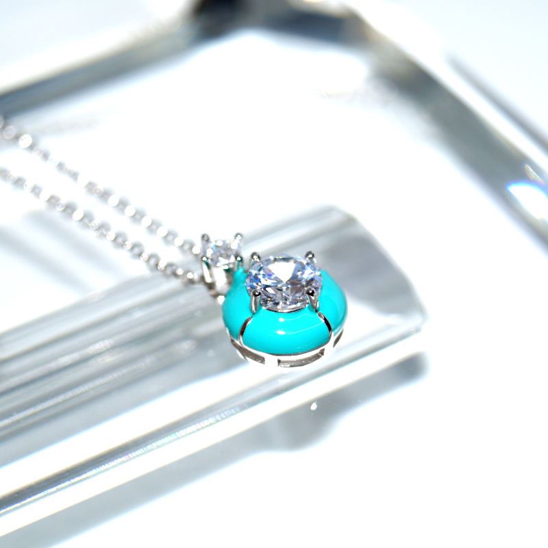 RI00803þCOLLIER BRILLANT TURQUOISE