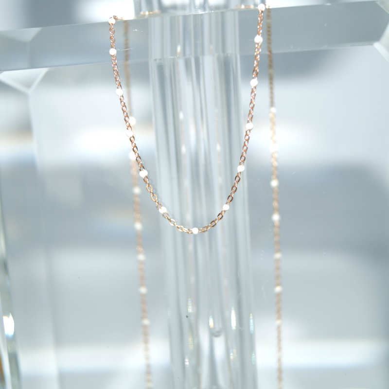 SX00808þCOLLIER ROSARIO ROSE BLANC