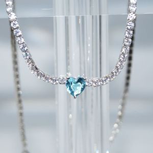 RI00944þCOLLIER TENNIS COEUR AZUR