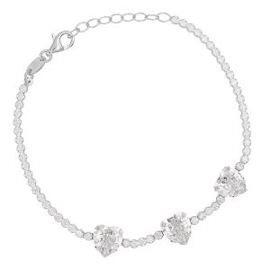 SX00851þBRACELET TRIO COEUR SWAROVSKI