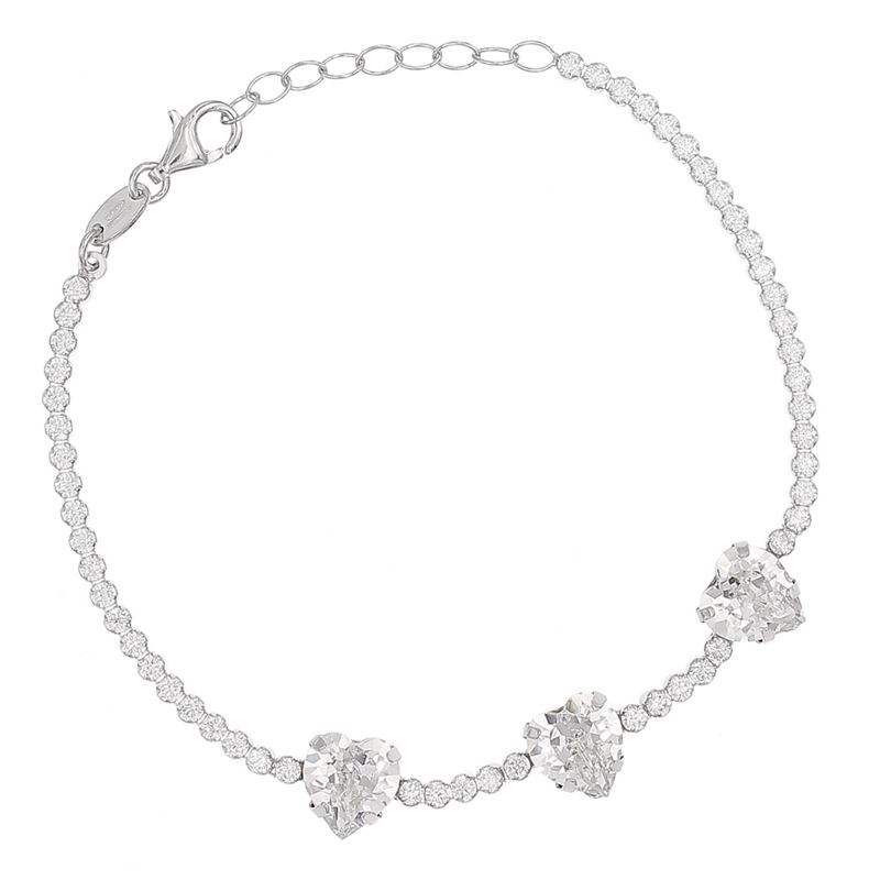 SX00851þBRACELET TRIO COEUR SWAROVSKI