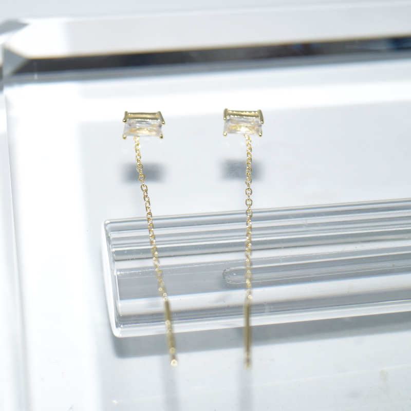 SX00909þBOUCLE CHAINETTE BAGUETTE DORE