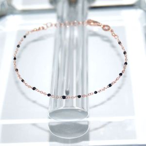 SX00959þBRACELET ROSARIO ROSE NOIR