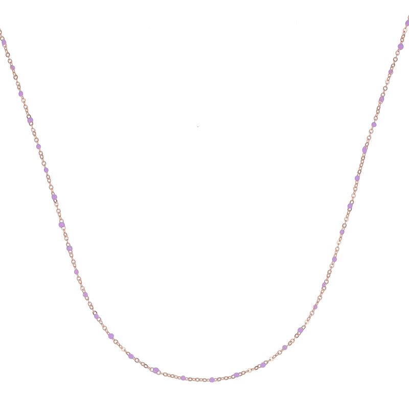 SX01041þCOLLIER ROSARIO MAUVE ROSE