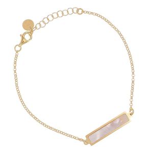 SX01103þBRACELET TAG DORE NACRE