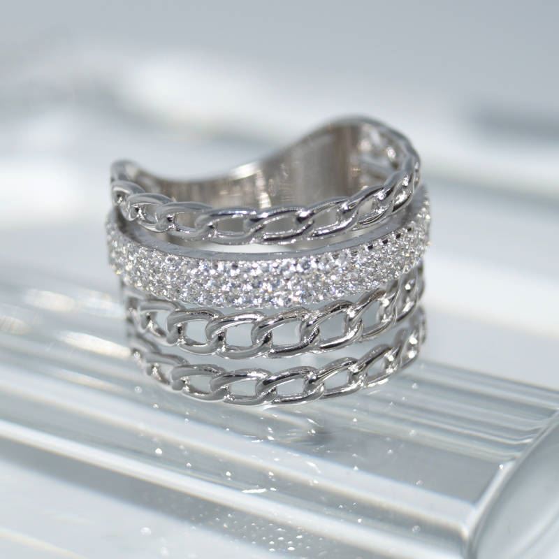 SL00855þBague Quatre Rangs