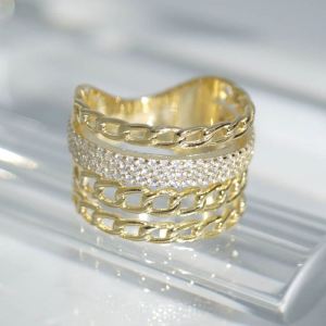 SL00856þBAGUE QUATRE RANGS DORE