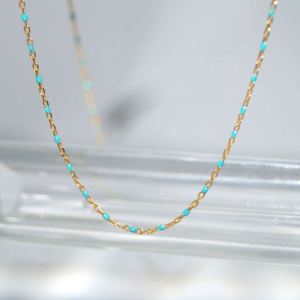 RI01057þSAUTOIR ROSARIO TURQUOISE DORE