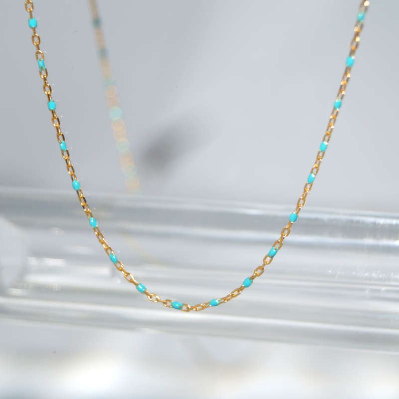 RI01057þSAUTOIR ROSARIO TURQUOISE DORE