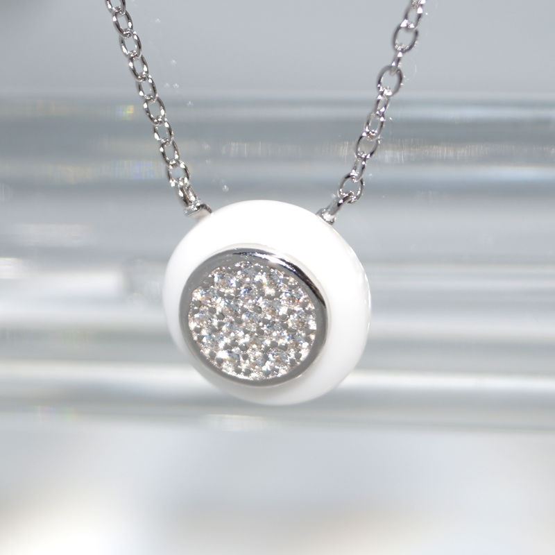 RI01103þCOLLIER TONDO CERAMIQUE PAVE