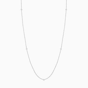 FO00007þSautoir Diamant Miroir Or Gris