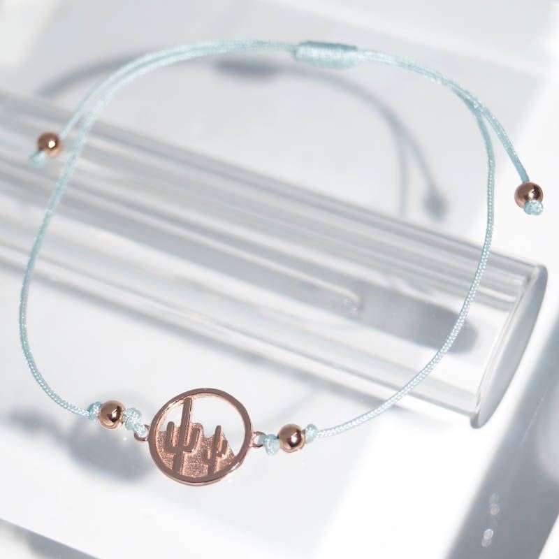 RI01351þBracelet Cordon Bleu Cactus Rose