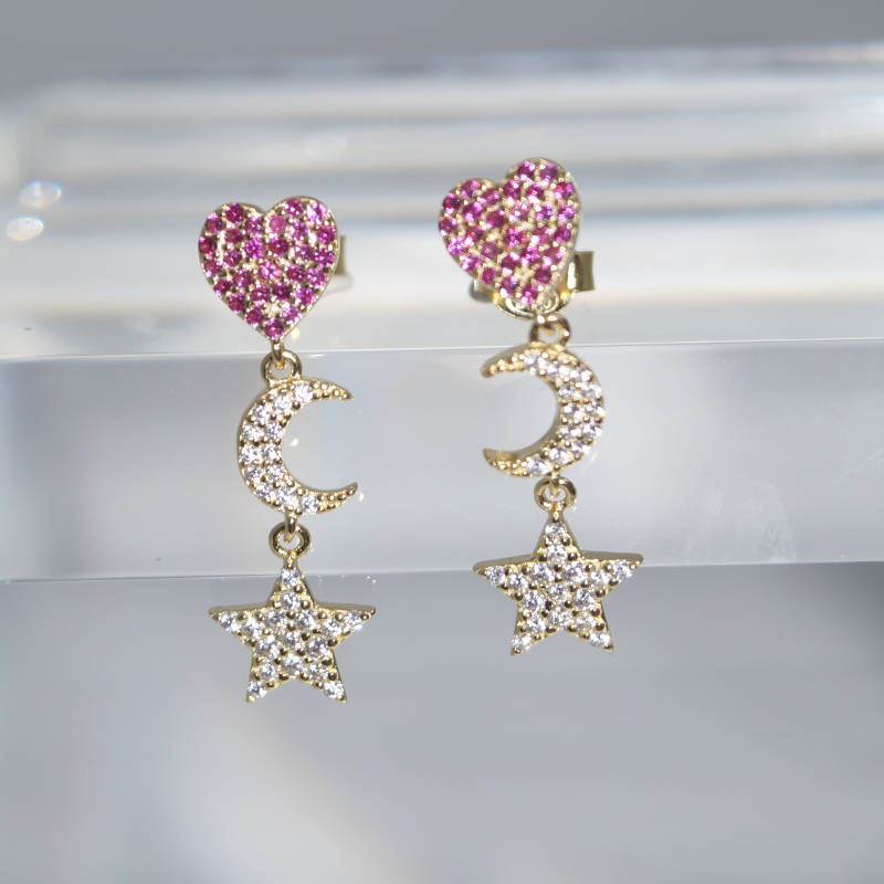 RI01532þBoucle Pendante Lucky Charms Dore 