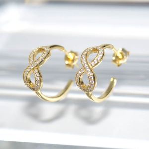 RI01576þBoucle Creole Infini Dore 15Mm