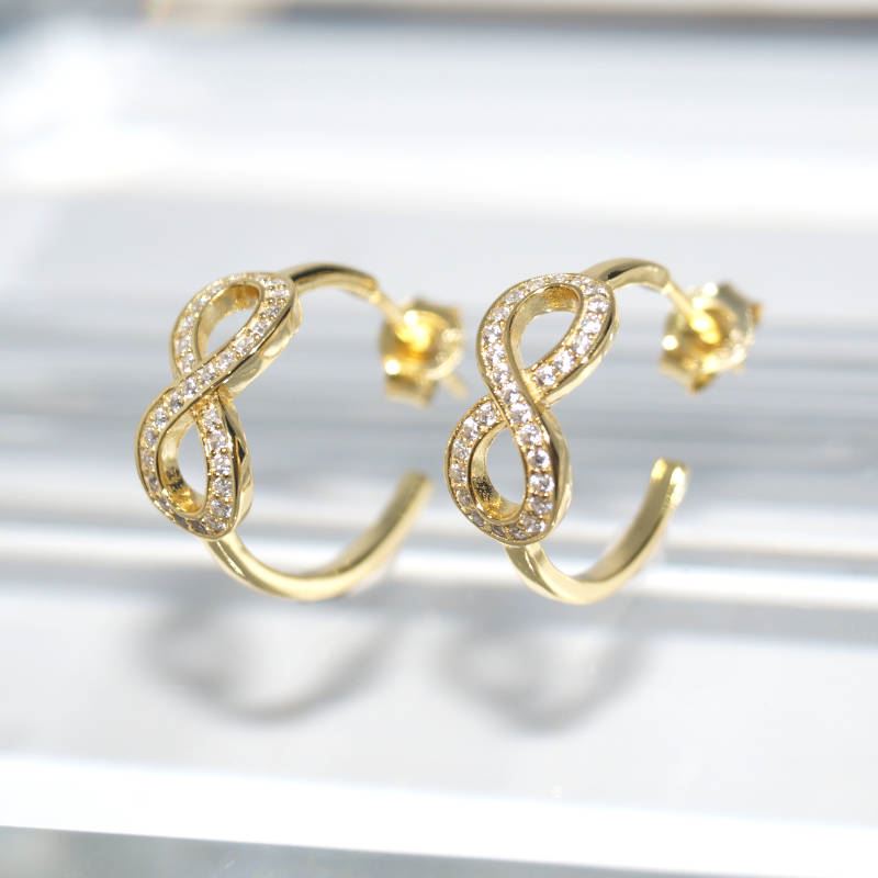 RI01576þBoucle Creole Infini Dore 15Mm