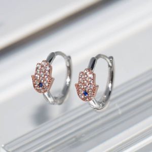 RI01581þBoucle Mini Creoles Main De Fatma