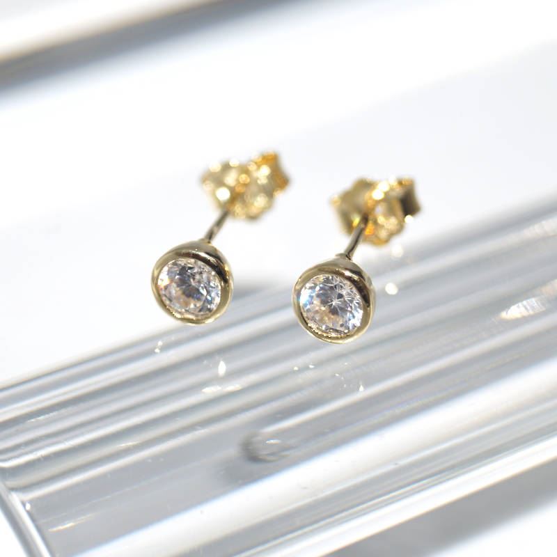 RI01609þBoucle Puce Brillant Dore